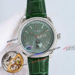 8+ Factory Rolex Perpetual 1908 Green Dial Leather Strap Swiss Replica Watch